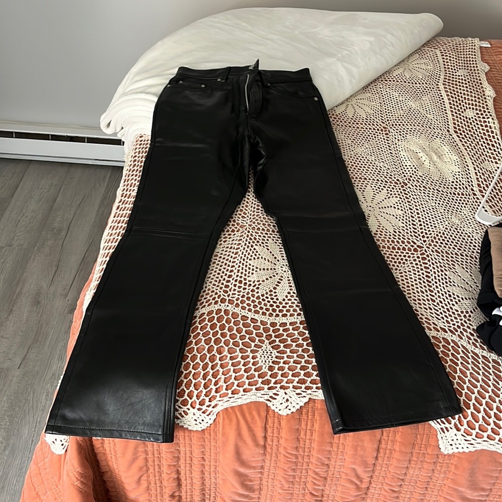 Old Navy Real Leather Flare Pants